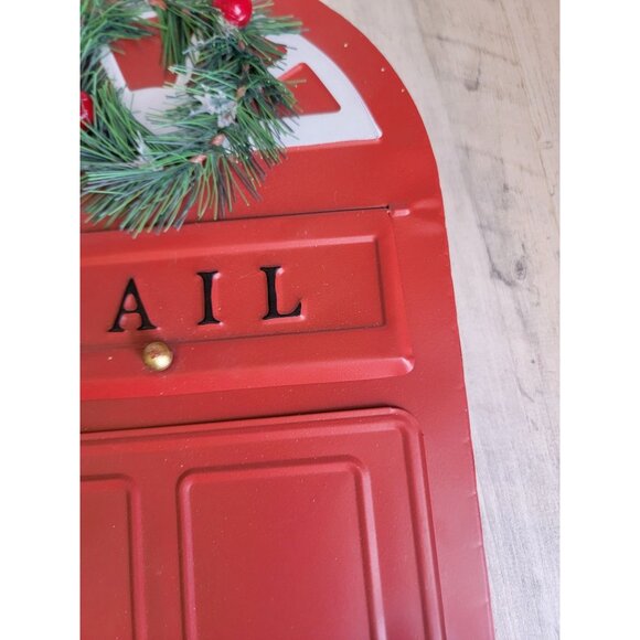 Ashland metal Santa Red Door mailbox Xmas home decor - Picture 3 of 13